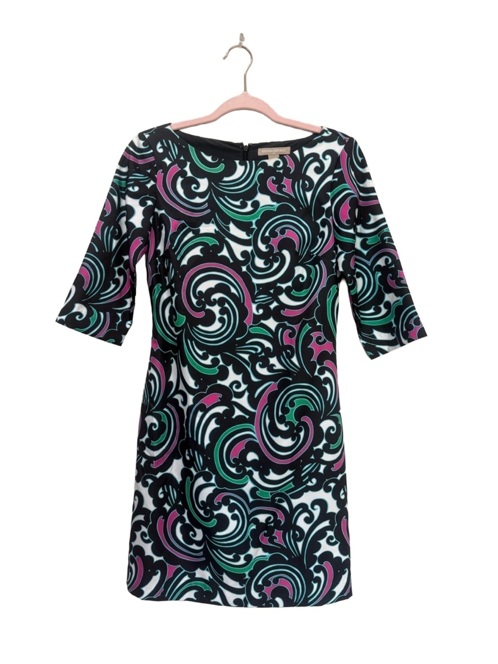 Banana Republic 3/4 Sleeve Career Office Shift Dress Women’s Size 0